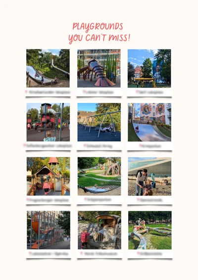Mini guide preview — favorite playgrounds, food spots, and museums
